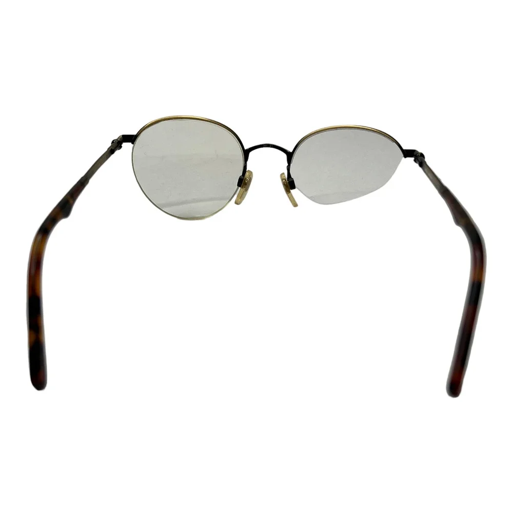 Mila Schon Women's Eyeglasses MOD 3068 Gold and Brown‎ Half Rim Vintage H3567